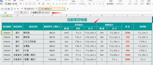 全自动进销存管理系统，库存销售函数统计，图表分析自动生成